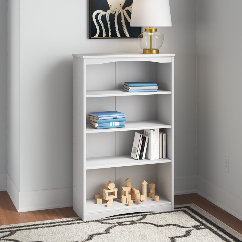 Beedle 48'' H X 30'' W Solid Wood Pine Bookcase, 48" H x 30" W x 12" D, White