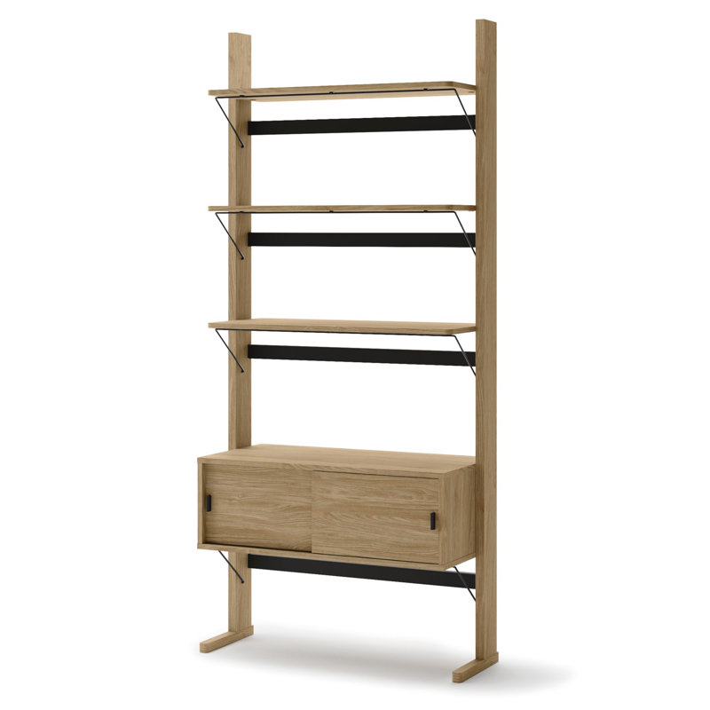 121cm H x 108cm W Standard Bookcase, (4 Shelves) 193cm H x 88cm W x 40cm D