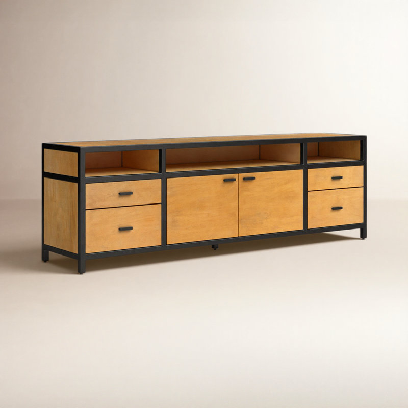 Hans Iron And Wood TV Stand