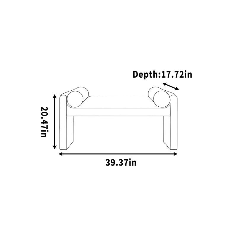 Dao, 20.47” H x 39.37” W x 17.72” D
