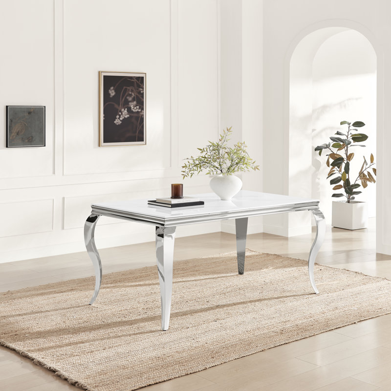 Weissport Glass Top Dining Table