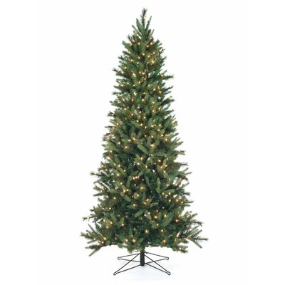 7.5' H Slender Green Pine Christmas Tree with 500 LED Lights -  The Holiday Aisle®, 266A394233DD41A1934B557A57BCE0F9