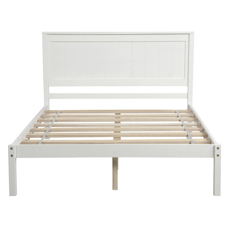 Base de lit plateforme avec tête de lit Alayna Bayliff, Double, Chêne