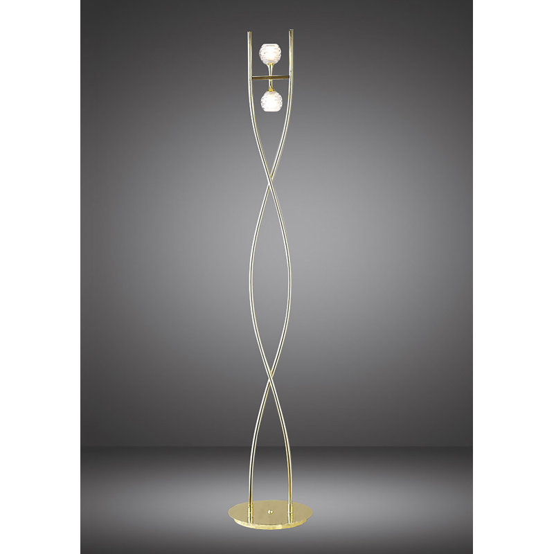 Vena 170cm Novelty Floor Lamp, Polished Brass