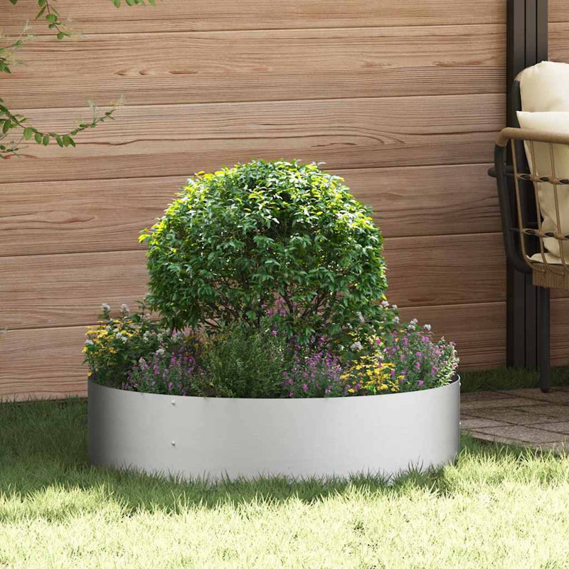Planter Ring Garden Modern Round Decor Outdoor Steel Frame Enhancement, 20cmH x 80cmW x 80cmD