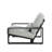 La Plata Outdoor And Indoor Aluminum Lounge Chair, Black Finished Frame With Grey Cushion-56334873