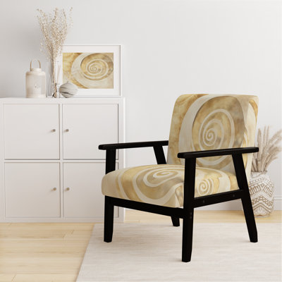 Chaise d'appoint Abstract Spirals - Fauteuil Gold