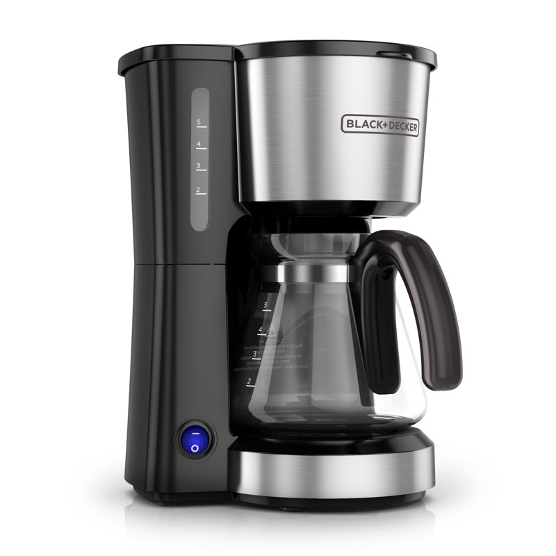 BLACK+DECKER 5-Cup 4-in-1 Station Coffee Maker, Stainless Steel