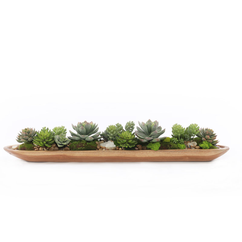 7" Artificial Succulent in Ship Bowl
