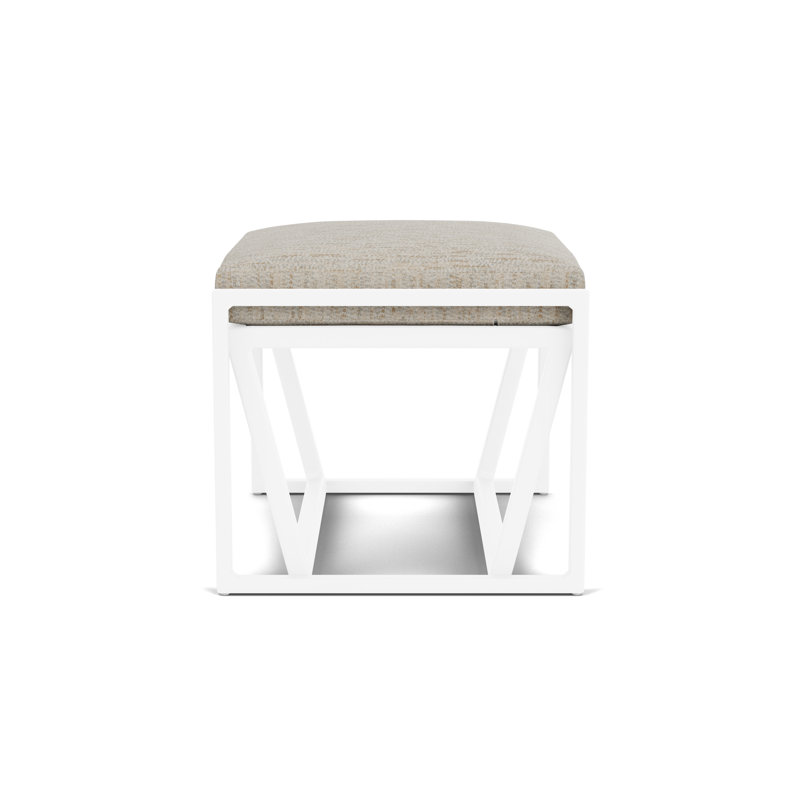 Summit Outdoor Ottoman, White, Charlotte Sparrow