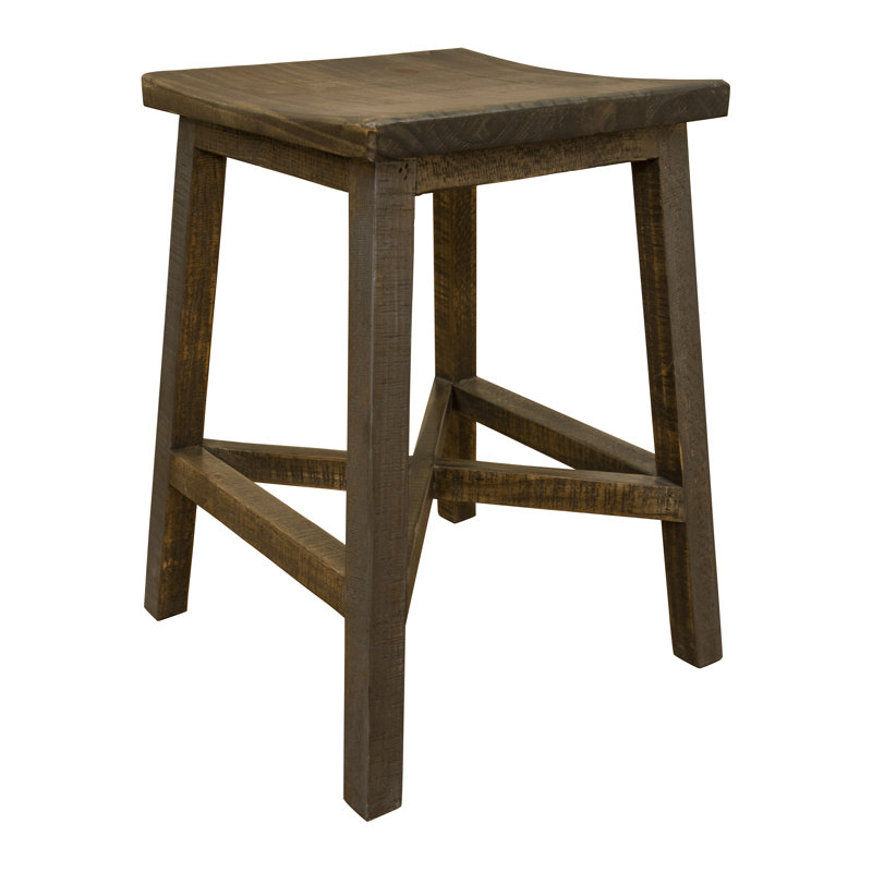 Loft Brown Solid Wood Counter Stool, Counter Stool (24” Seat Height)