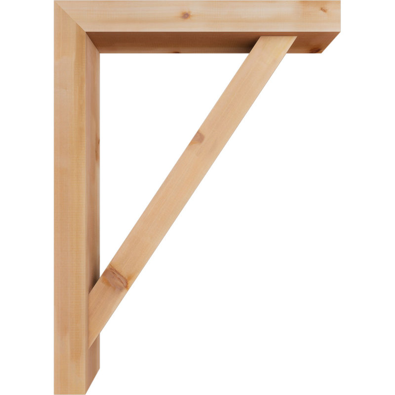 Traditional Block Bracket w/ Offset Brace, 44 x 32, 5 1/2"W Western Red Cedar (Smooth)