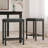 Winston Porter Solid Wood Backless Bar Stool - Set of 4 Straight-Leg Stools with Upholstered Seat-1973344112