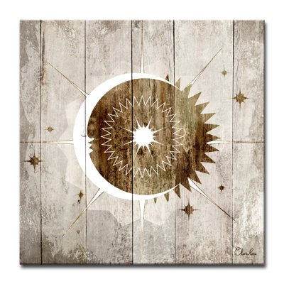 'Lunar Sun-Moon I' Graphic Art Print on Wrapped Canvas