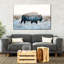 Bison et horizon sur toile-1337691843