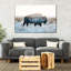 Bison et horizon sur toile-1337691847
