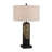 30.5" Metal Table Lamp With Oat Shade