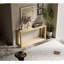 Console rectangulaire en placage de bois massif, table de canapé large, table de canapé derrière avec amplement de rangement pour le vestibule et le salon-393551640
