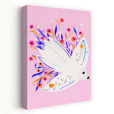 Art contemporain, oiseau mouette, art floral