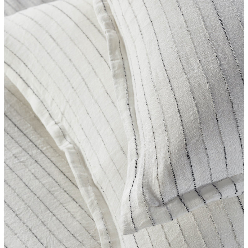 Cambria Linen Duvet Cover, Queen Duvet Cover, White