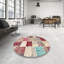 Tapis patchwork gris / beige / rouge-1478126503