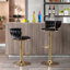 Tabourets de bar réglables et pivotants en velours pour les cuisines modernes