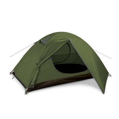Camping Tent, Waterproof Two Doors Backpacking Tent Easy Setup