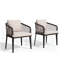 Chaise de patio en aluminium avec coussins Asheville