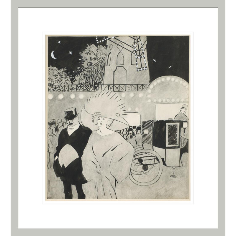 «Out the Moulin Rouge» par Juan Gris, impression giclée sur cadre, 19.52" H x 17.75" W