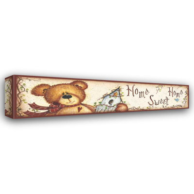 Red Barrel Studio® June, Mary Ann Gallery Wrapped Canvas Art Titled: Teddys Birdhouse