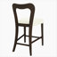 Ensemble de 2 tabourets de comptoir sans accoudoirs (brun foncé + beige)-23910877-23910879