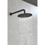 Douche de salle de bain murale noire matte - avec pomme de douche à pluie haute en acier inoxydable de 10 po et douche à main, ensemble de tête de valve à 2 voies