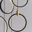 Modern 10-Ring LED Dimmable Geometric Chandelier, Black and Gold Foyer Light for High Ceilings with Remote & App Control