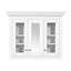 Armoire à pharmacie de 35 po avec miroir, 5 tablettes fermées et réglables, armoire de rangement murale avec portes en verre