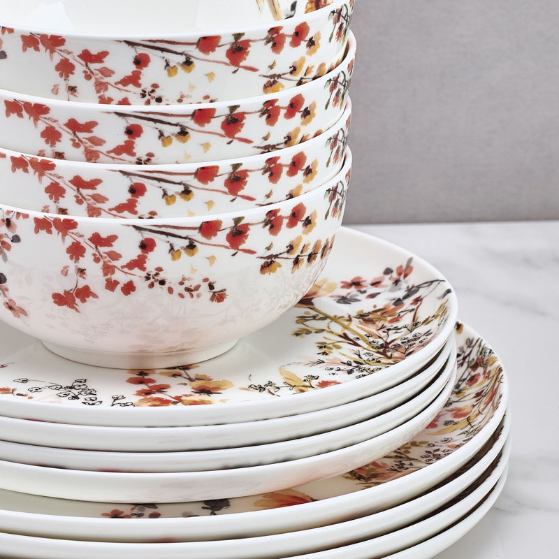 Service de table Mikasa Wildflower Bliss, 12 pièces, service pour 4