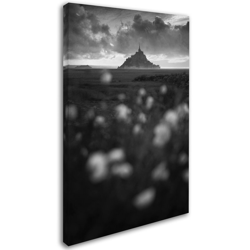 Hockman «Mont Saint Michel», reproduction de photo sur toile tendue, H 19 po x l 12 po x P 2 po