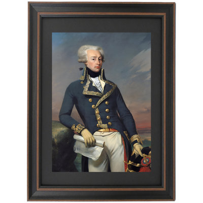 Framed Marquis De Lafayette By Gilbert Du Motier