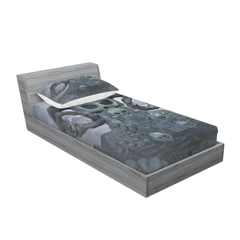 Ensemble de draps Spooky Scary, Ensemble de draps pour lit simple avec drap-housse