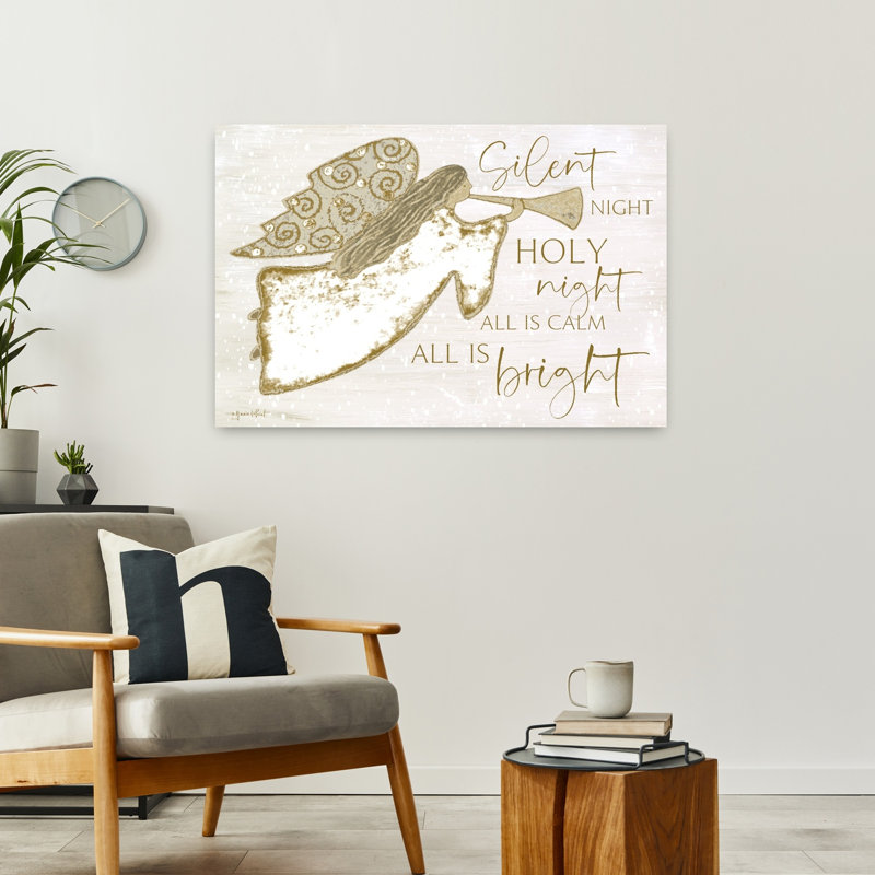 Silent Night Angel, art contemporain abstrait, H 24 po x l 36 po
