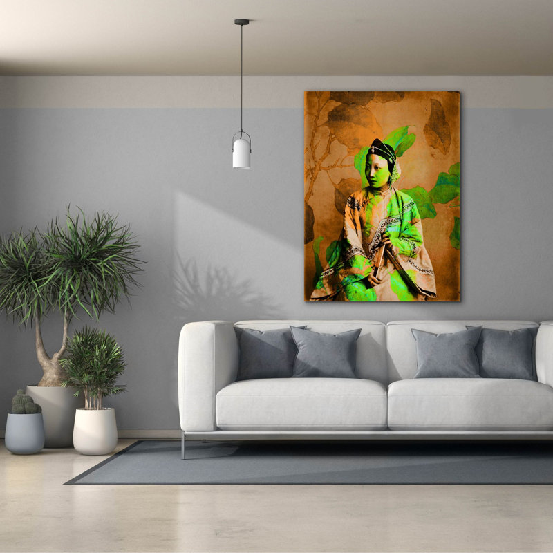 "Leafy histoire" par Elena Ray, art mural sur toile, 26 po x 30 po, H 54 po x l 40 po x P 1,5 po