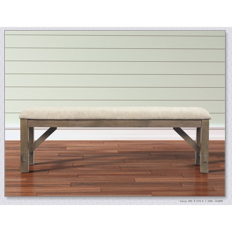 Raven Wood Fabric Upholstered Dining Bench