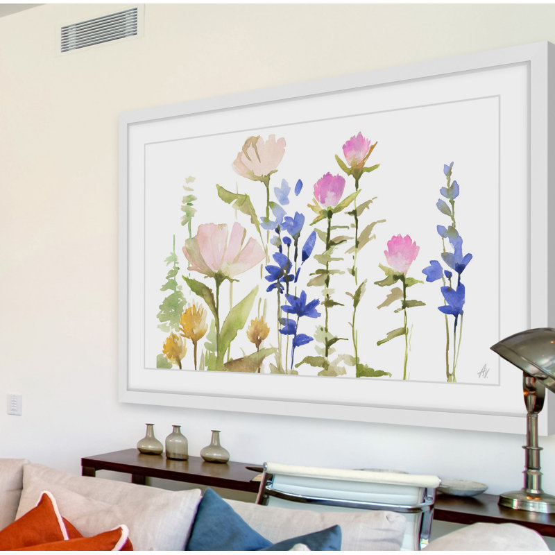 «Spring Spell» par Marmont Hill - reproduction d'art encadrée, H 12 po x l 18 po x P 1,5 po, Cadre blanc