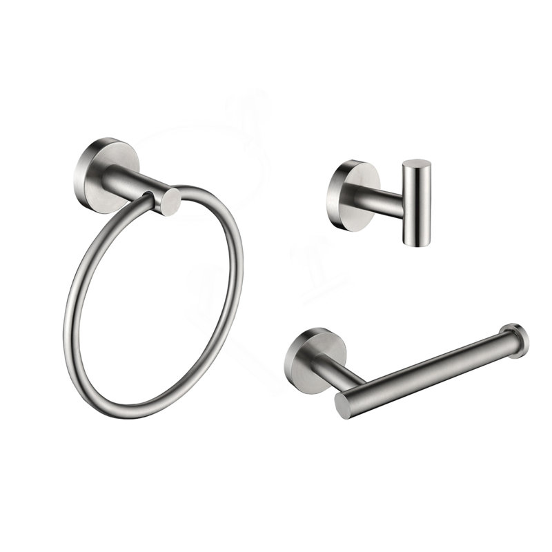 Ensemble de quincaillerie de salle de bain 3 pièces, Nickel brossé