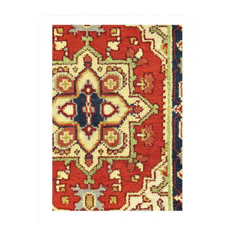Tapis unique en laine rouge 2 pi x 3 pi Doreen