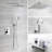 Juno Chrome Rainfall Shower Head Set with Cold and Hot Mixer Tap (8, 10, 12)