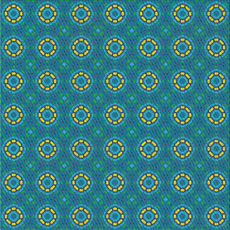 Tapis de zone bleue à motifs Branca, Carré 5 pi
