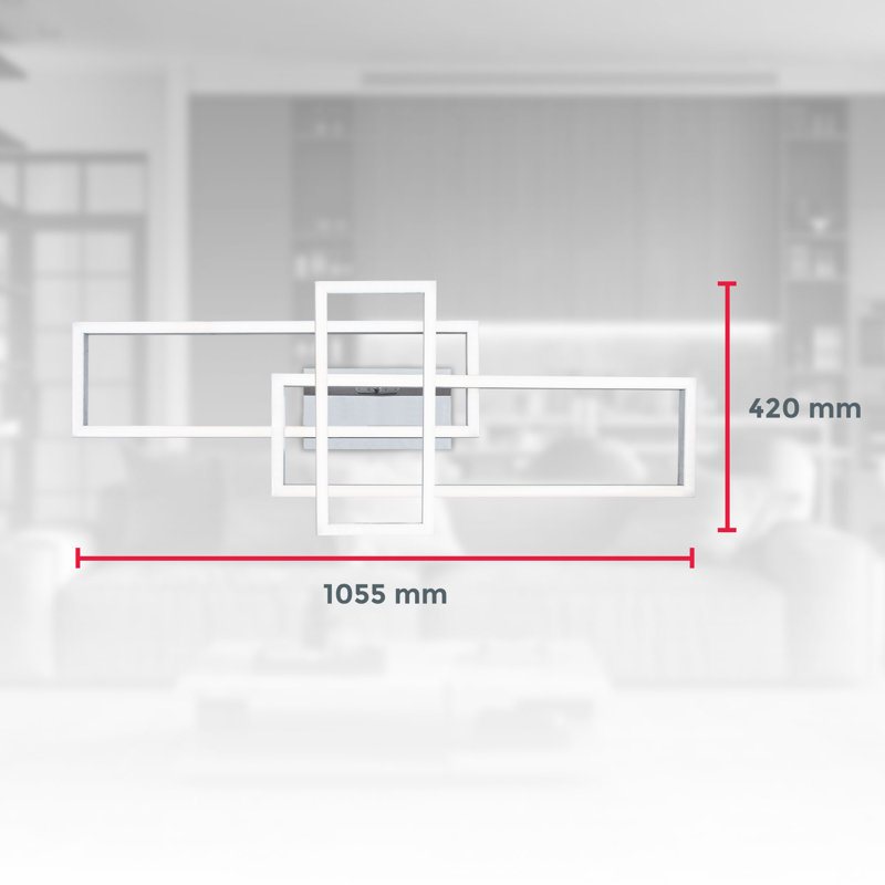 Perspections Smart Wifi Ceiling Light LED RGB Dimmable CCT Ceiling Lamp Remote Control App 48W