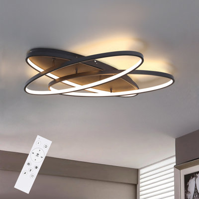 LED Modern Ceiling Light 3 Ring Dimmable with Remote Control Hanalei