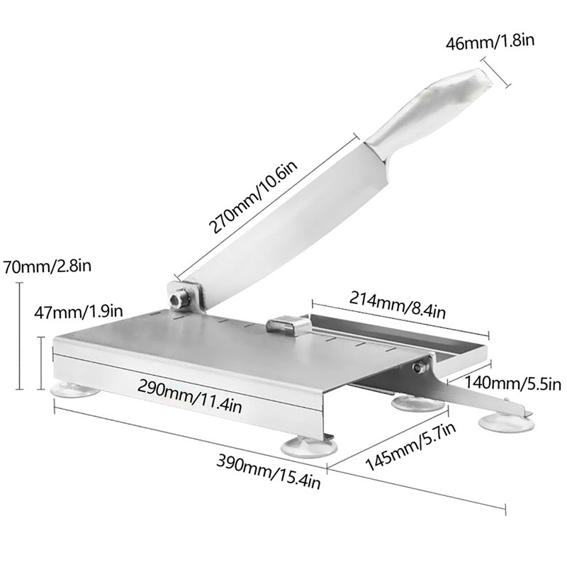 Manual Meat Slicer Stainless Steel Beef Bone Cutting Machine
