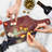 Ambesonne Nature Tempered Glass Cutting Board Charming Mist Forest Brown and Ruby